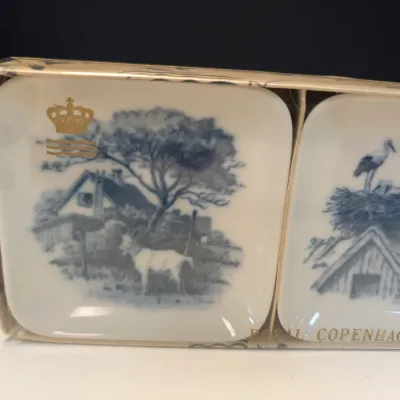 Vintage Sealed Boxed Set Of 3 Various Copenhagen Pin Dishes