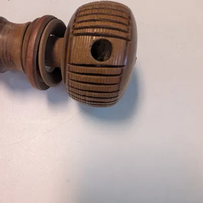 Mexican Molinillo Whisk Stirrer Carved Wood Primitive