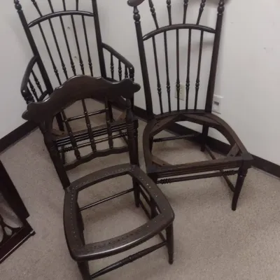 Set of Three Vintage Spindle Back Chairs
