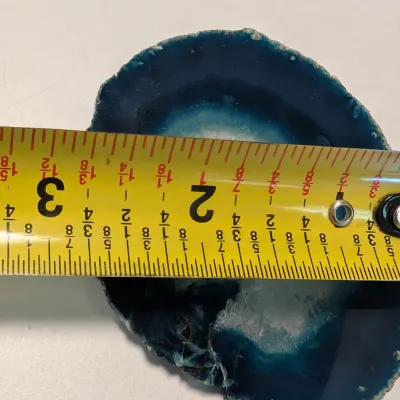 Pair Of Blue Sliced Agate Geode