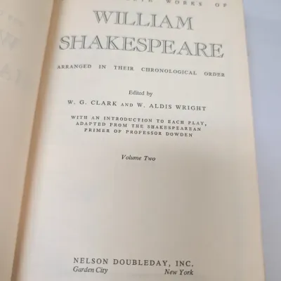 The Complete Works Of William Shakespeare Volume 1 & 2 Printed In USA