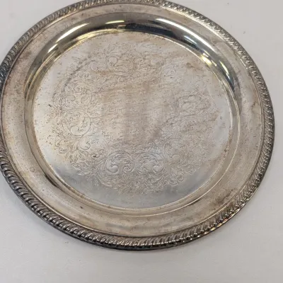 Silver Plated Round Serving Plates 1980's