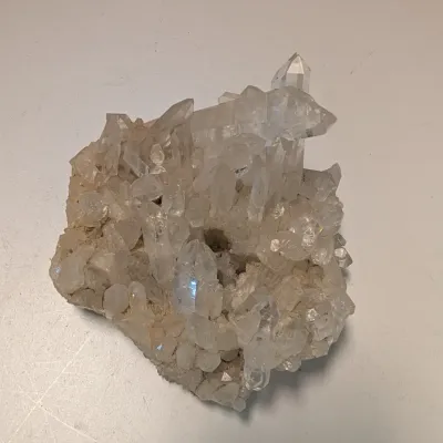Natural White Clear Quartz Crystal Cluster
