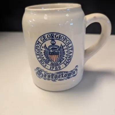 Ivory Harvard Society Mug & Collegivm Georgiopolitanvm Georgetown Mug
