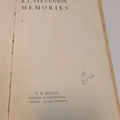 Robert Louis Stevenson Memories Book