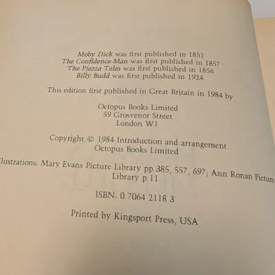 Treasury Of World Masterpieces Charles Dickens Copyright 1981, Rudyard Kipling & Herman Melville Copyright 1984