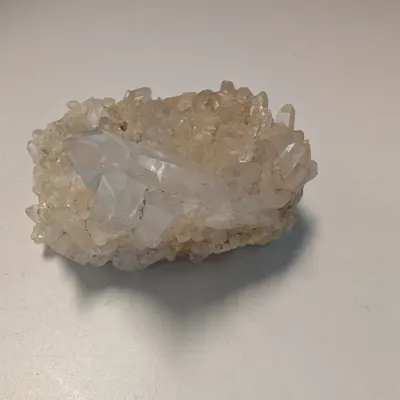 Natural White Clear Quartz Crystal Cluster