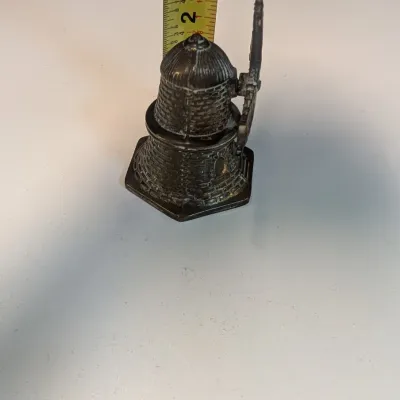 Vintage Brass Miniature Bells & Windmill Figurine - Set of 3