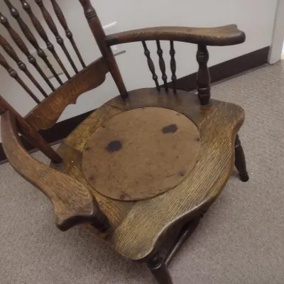 Vintage Oak Pressed Back Chair