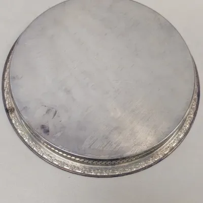 Silver Plated Round Serving Plates 1980's