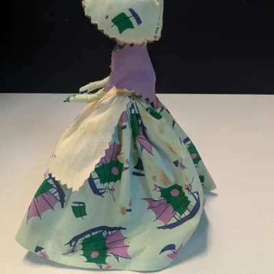 Vintage "The Southern Belle" Fabric Bell Doll