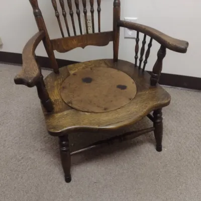 Vintage Oak Pressed Back Chair