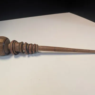 Mexican Molinillo Whisk Stirrer Carved Wood Primitive