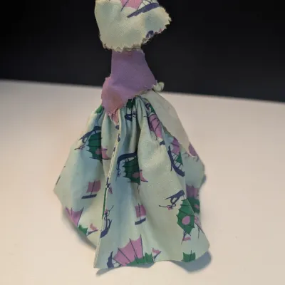 Vintage "The Southern Belle" Fabric Bell Doll