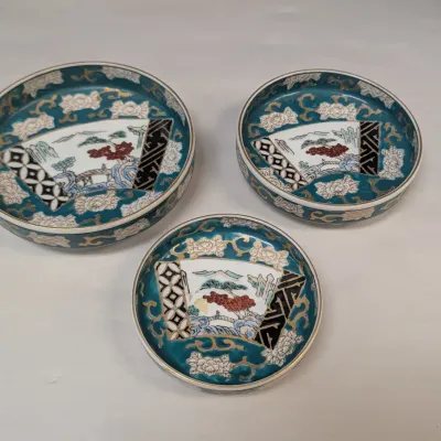 Hand Painted Gold Imari Trinket Dishes