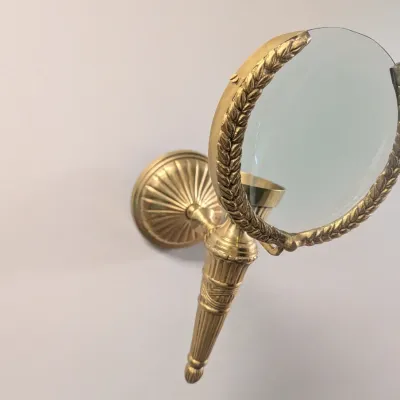 Vintage Brass Desk Magnifying Glass on Swivel Stand