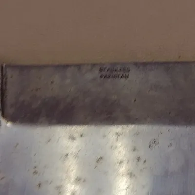 Long, Two Handed Stainless Sword- Silver Toned Guard- Approx 51" Long