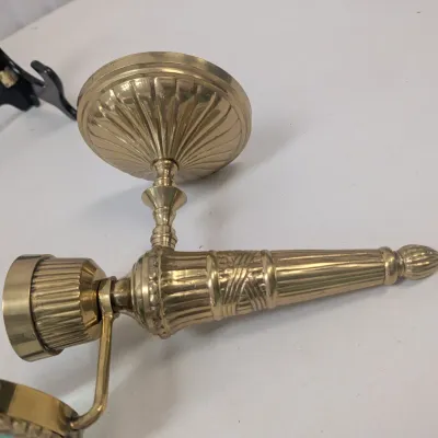 Vintage Brass Desk Magnifying Glass on Swivel Stand