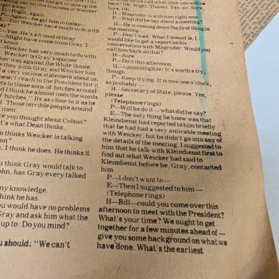 1974 Sentinel Star The Nixon Tapes Transcript Of Presidential Conversations & Nixon Button