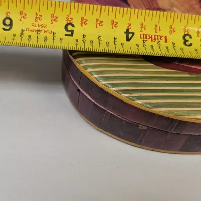 Vintage Straw Marquetry Trinket Boxes