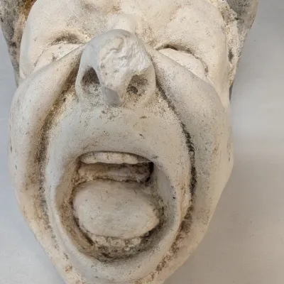 Chalkware Mask Wall Pockets