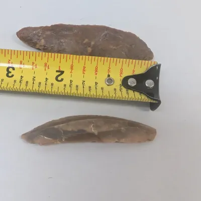 Prehistoric Flint Scrapers Tools Artifact Arrowheads #4