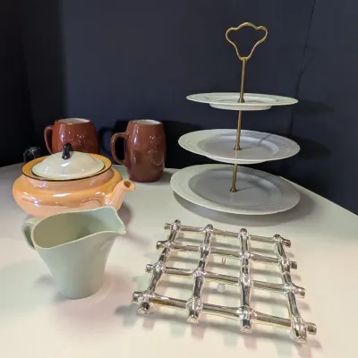 Vintage Mid Century Holmegaad Denmark Glass Candle-holders w/ Original Box, Vintage Danish Birthday Starburst Holders,