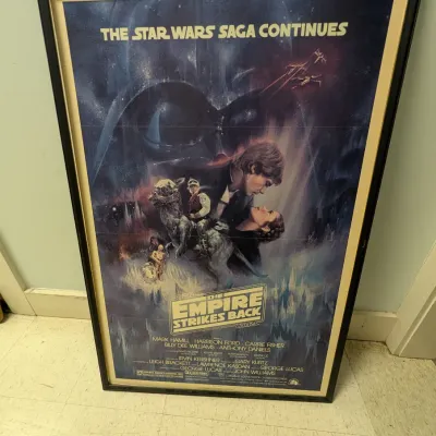 "The Empire Strikes Back" Vintage Movie Poster, USA Litho Illustrated By Roger Kastel 1980's 41 1/2" x 27"