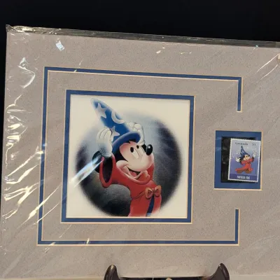 11 x 14 Mickey Mouse Postage Stamp Art