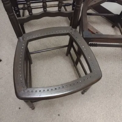 Set of Three Vintage Spindle Back Chairs