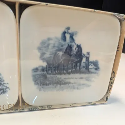 Vintage Sealed Boxed Set Of 3 Various Copenhagen Pin Dishes