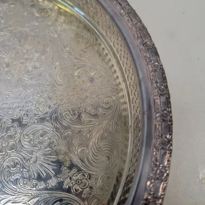 Silver Plated Round Serving Plates 1980's