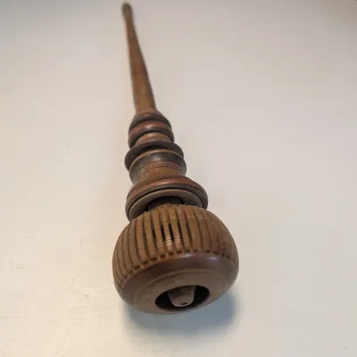 Mexican Molinillo Whisk Stirrer Carved Wood Primitive