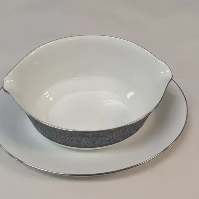 Noritake Mirano Fine China Platters and Gravy Boat Set