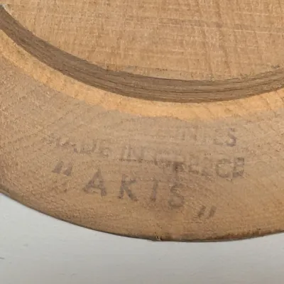 3 1/2" Made In Greece Wooden Castle Wall Decor & Hand Turned Bowl
