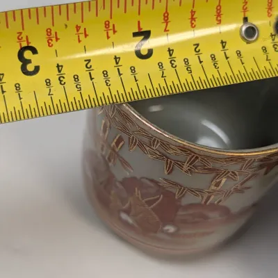 Vintage Kutani Ware Style Pottery Tea Cups