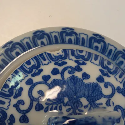 Vintage Nippon Phoenix Blue & White Creamer Pitcher, Sugar Dish & Cup