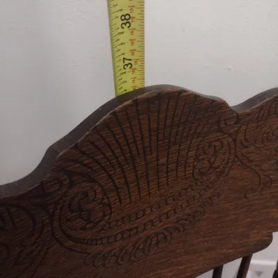 Vintage Oak Pressed Back Chair
