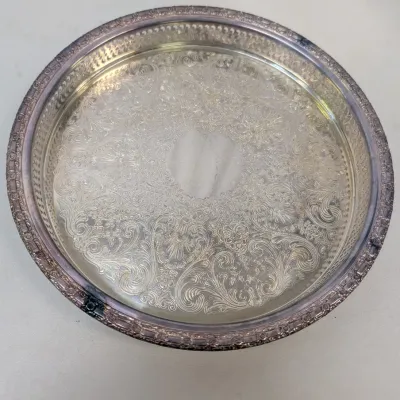 Silver Plated Round Serving Plates 1980's