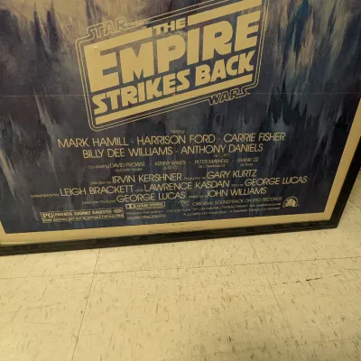 "The Empire Strikes Back" Vintage Movie Poster, USA Litho Illustrated By Roger Kastel 1980's 41 1/2" x 27"