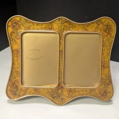 Vintage The Bucklers Inc. Fifth Ave NY Yellow Enamel Floral Picture Frame