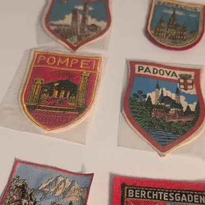 Vintage Embroidered Travel Souvenir Patches #1