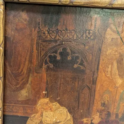 Antique Jose Frappa Framed Print 'The Confession'