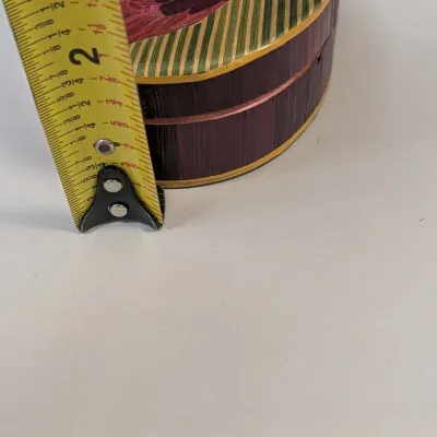 Vintage Straw Marquetry Trinket Boxes