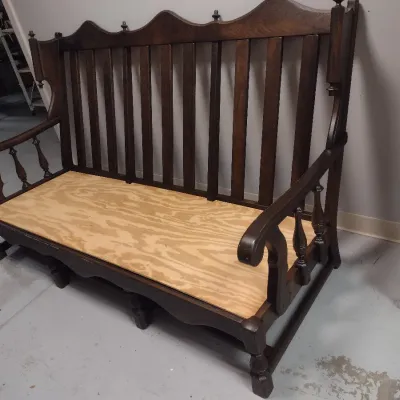 Wooden Spindle-Back Bench- Approx 69" Long