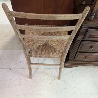 Ladder-Back Side Chair With Rush Seat