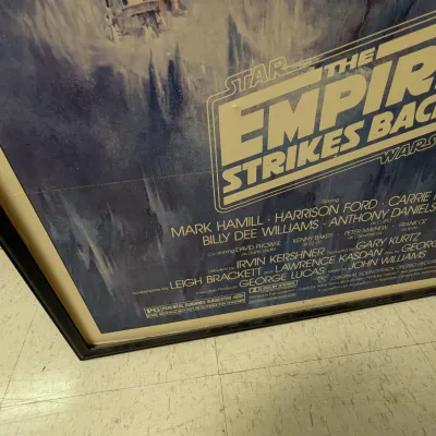 "The Empire Strikes Back" Vintage Movie Poster, USA Litho Illustrated By Roger Kastel 1980's 41 1/2" x 27"