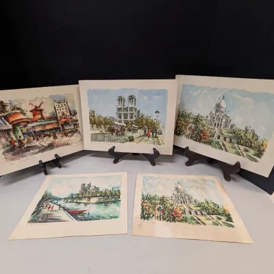 Vintage Litho Prints By C. Ducollet Paris Notre Dame