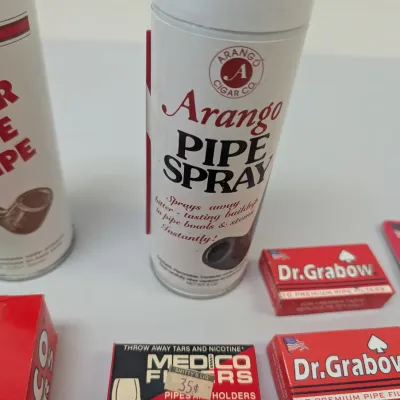 Medico Pipe Filters, .75 Silver Tobacco Pipe Smoking Screens & Pipe Spray #24