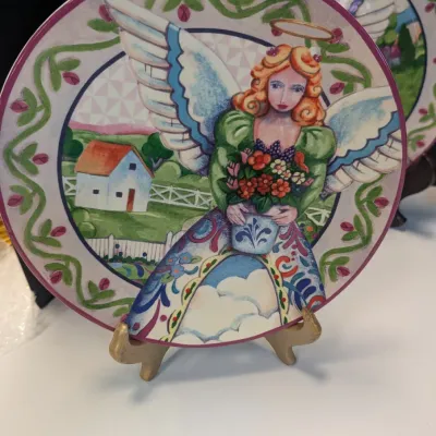 Jim Shore Angels Four Seasons Plates By Certified International